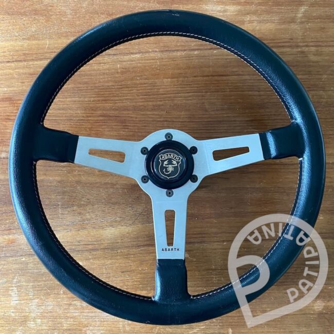 Abarth steering wheel 370mm silver